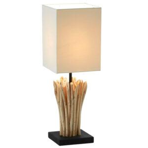 Béžová dřevěná stolní lampa Kave Home Boop