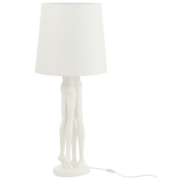 Bílá stojací lampa J-line Couple 90 cm