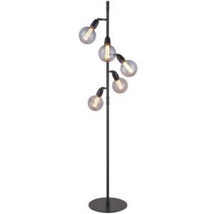 Černá kovová stojací lampa Halo Design Compass 155 cm