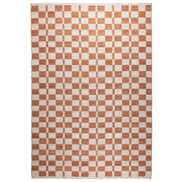 Oranžovo-béžový koberec ZUIVER CHECKER 160 x 230 cm