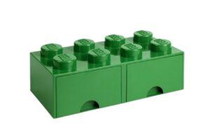 Tmavě zelený úložný box LEGO® Storage 25 x 50 cm