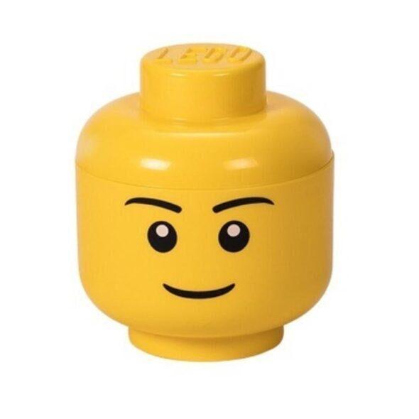 Žlutý úložný box ve tvaru hlavy LEGO® Boy 19 cm