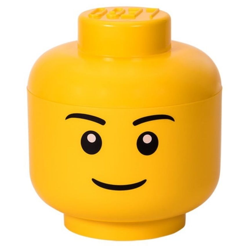 Žlutý úložný box ve tvaru hlavy LEGO® Boy 24 cm