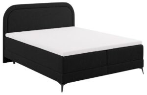 Černá čalouněná dvoulůžková postel boxspring Cosmopolitan Design Eclipse 160 x 200 cm