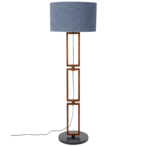 Zuiver Modrá dřevěná stojací lampa DUTCHBONE NASHVILLE 154 cm